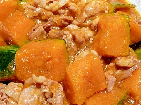 とろ〜り♪とろとろ♪豚肉とかぼちゃの煮物